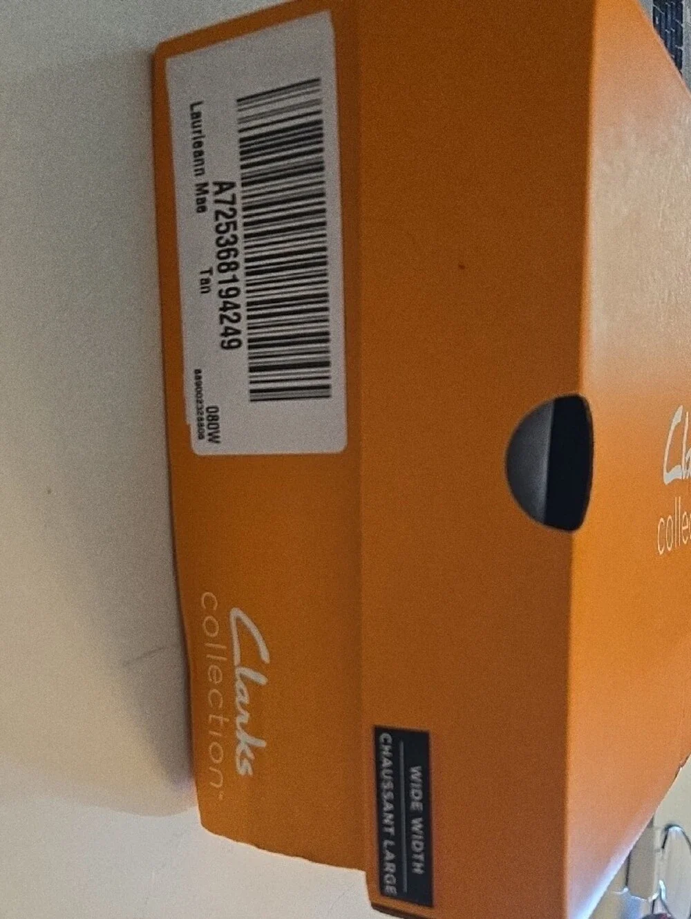 NIB Clarks Laurieann Tan Leather Crossover Slingback Comfort Sandals 8W